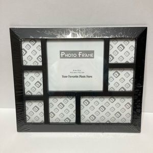 Eight Opening Black Collage Photo Frame